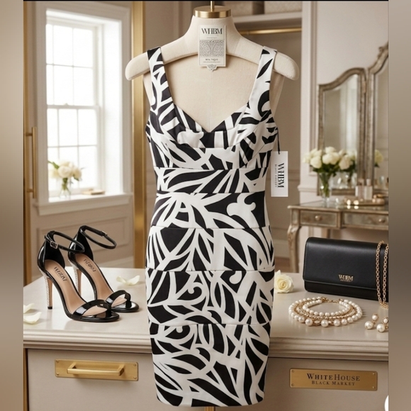 White House Black Market Dresses & Skirts - White House Black Market Abstract Midi Dress | NWOT EXCELLENT CONDITION!